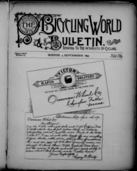 The Bicycling World, Vol 23, No 19 cover