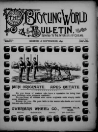 The Bicycling World, Vol 23, No 21 cover