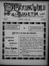 The Bicycling World, Vol 23, No 3 cover