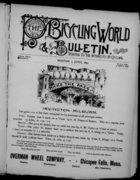 The Bicycling World, Vol 23, No 6 cover