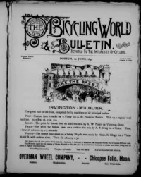 The Bicycling World, Vol 23, No 7 cover