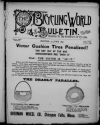 The Bicycling World, Vol 23, No 8 cover