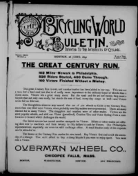 The Bicycling World, Vol 23, No 9 cover