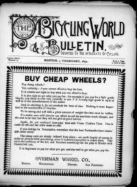 The Bicycling World, Vol 24, No 15 cover