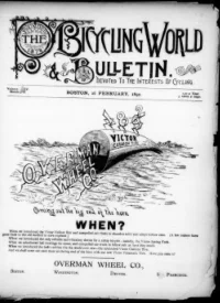 The Bicycling World, Vol 24, No 18 cover