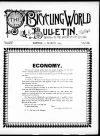 The Bicycling World, Vol 24, No 20 cover