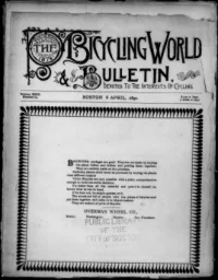 The Bicycling World, Vol 24, No 24 cover