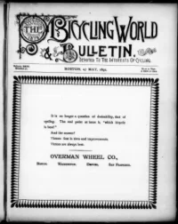 The Bicycling World, Vol 24, No 31 cover