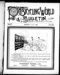 The Bicycling World, Vol 24, No 36 cover