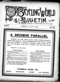 The Bicycling World, Vol 24, No 41 cover