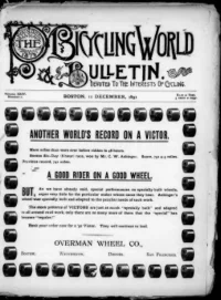 The Bicycling World, Vol 24, No 7 cover