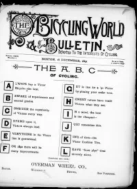 The Bicycling World, Vol 24, No 8 cover
