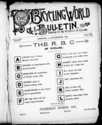 The Bicycling World, Vol 24, No 9 cover