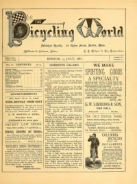 The Bicycling World, Vol 3, No 10 cover
