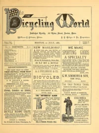 The Bicycling World, Vol 3, No 11 cover