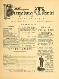 The Bicycling World, Vol 3, No 12 cover