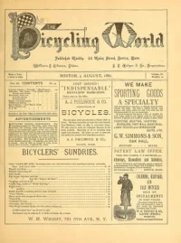 The Bicycling World, Vol 3, No 13 cover
