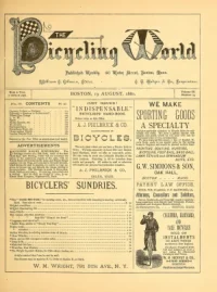 The Bicycling World, Vol 3, No 15 cover