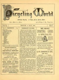 The Bicycling World, Vol 3, No 2 cover