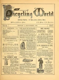 The Bicycling World, Vol 3, No 20 cover
