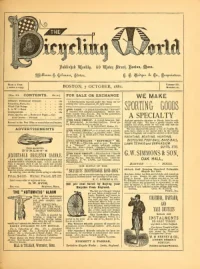 The Bicycling World, Vol 3, No 22 cover