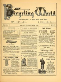 The Bicycling World, Vol 3, No 23 cover