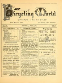 The Bicycling World, Vol 3, No 4 cover
