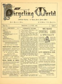The Bicycling World, Vol 3, No 5 cover