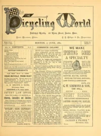 The Bicycling World, Vol 3, No 6 cover