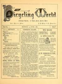 The Bicycling World, Vol 3, No 7 cover