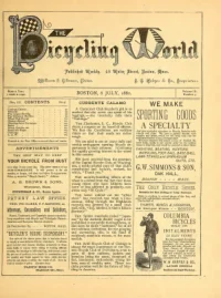 The Bicycling World, Vol 3, No 9 cover