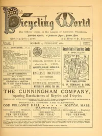 The Bicycling World, Vol 4, No 15 cover