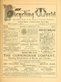 The Bicycling World, Vol 4, No 16 cover