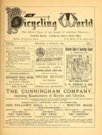 The Bicycling World, Vol 4, No 19 cover