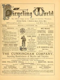 The Bicycling World, Vol 4, No 3 cover