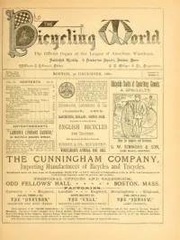 The Bicycling World, Vol 4, No 8 cover