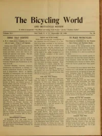 The Bicycling World, Vol 41, No 25 cover