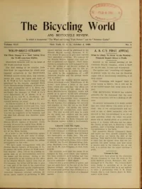 The Bicycling World, Vol 42, No 1 cover