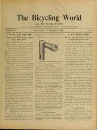 The Bicycling World, Vol 42, No 11 cover