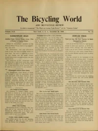 The Bicycling World, Vol 42, No 12 cover