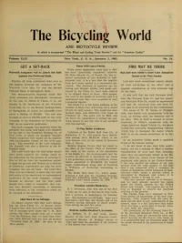 The Bicycling World, Vol 42, No 14 cover