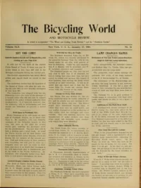 The Bicycling World, Vol 42, No 16 cover