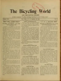The Bicycling World, Vol 42, No 17 cover