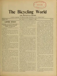 The Bicycling World, Vol 42, No 19 cover