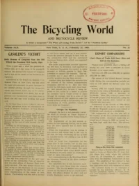 The Bicycling World, Vol 42, No 21 cover