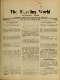 The Bicycling World, Vol 42, No 22 cover