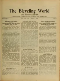 The Bicycling World, Vol 42, No 23 cover