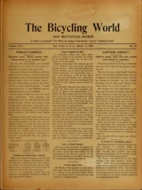 The Bicycling World, Vol 42, No 24 cover
