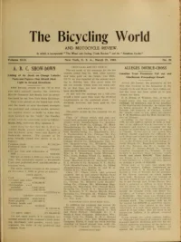 The Bicycling World, Vol 42, No 25 cover