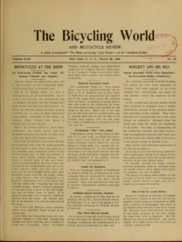 The Bicycling World, Vol 42, No 26 cover